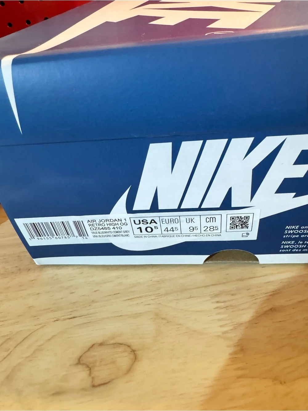 Nike Air Jordan 1 High OG True Blue Size 10.5D